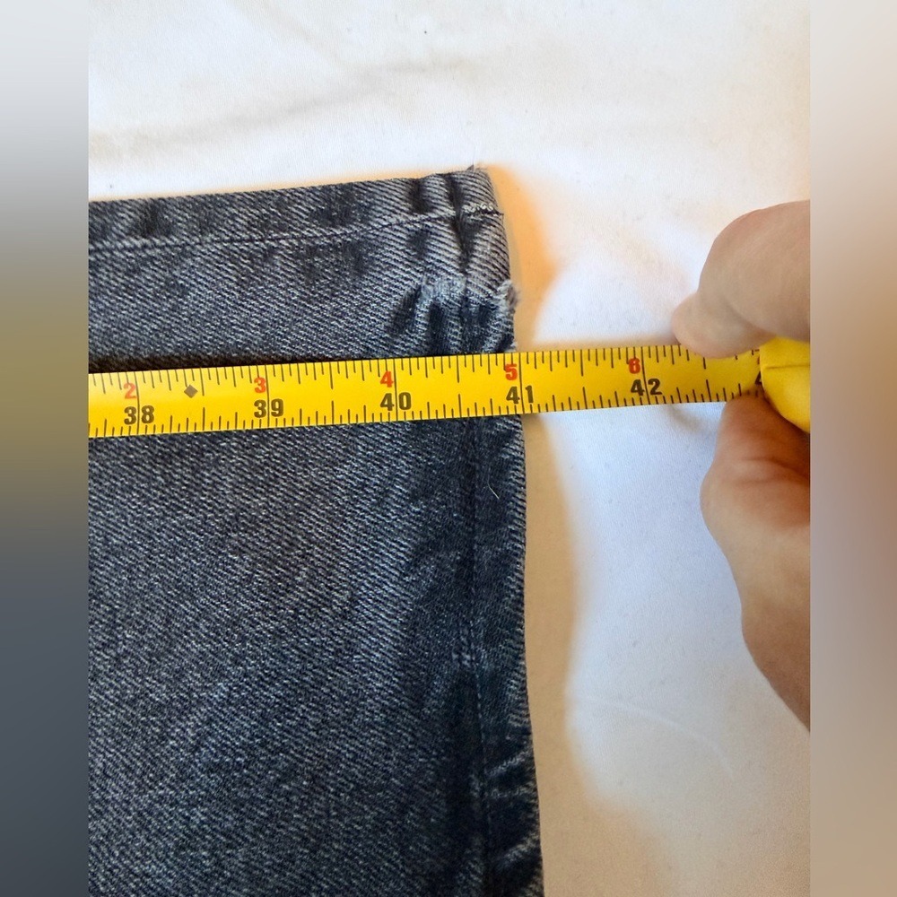 AGOLDE High Rise Stovepipe Jeans Size 29 Metal Black Denim 28" Inseam - Picture 12 of 12